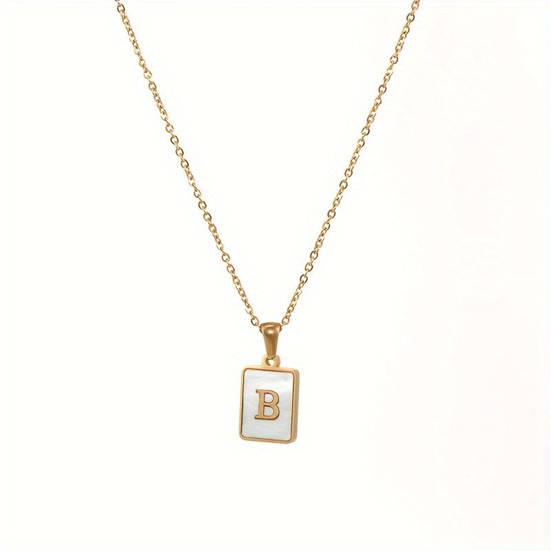 18k Gold Plated Initial Letter Pendant Necklace