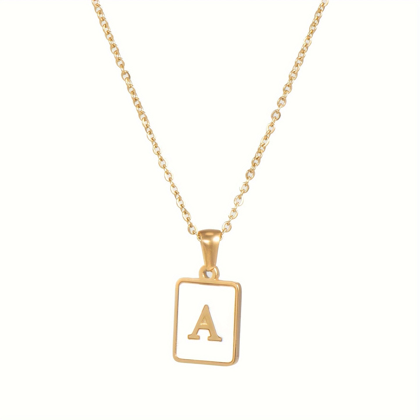 18k Gold Plated Initial Letter Pendant Necklace