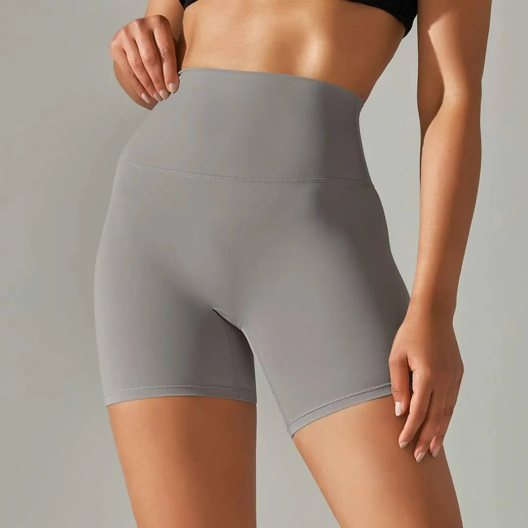 Women High Waisted  Yoga Fitness Shorts