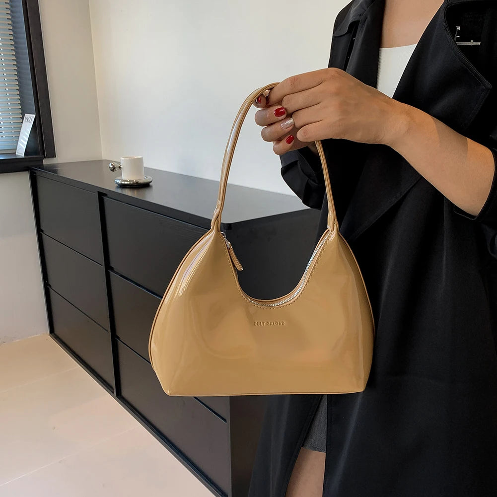 Patent Leather Versatile Fashion Shoulder Bag