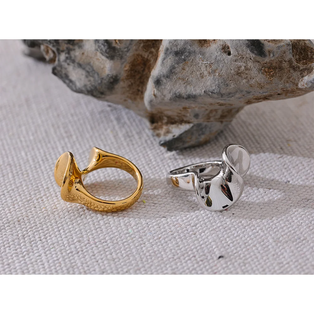 Gold Stylish Irregular Geometric Ring