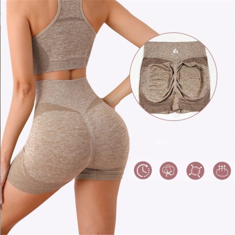 Set Sports Bra and  High Waisted Gym Fitness Shorts