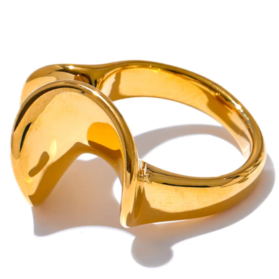 Gold Stylish Irregular Geometric Ring