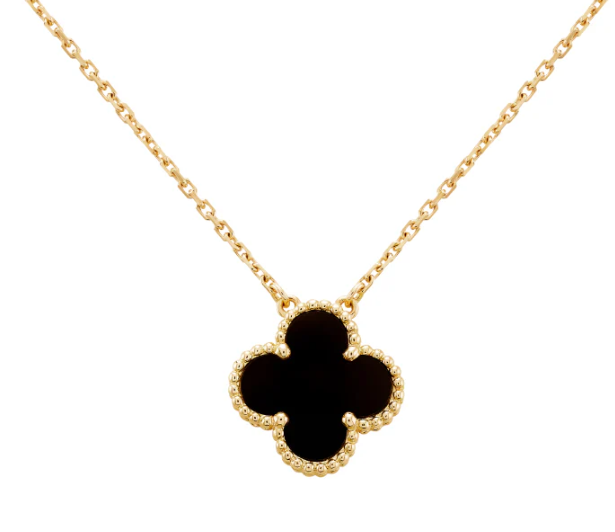 925 Sterling Silver Clover Gold Necklace