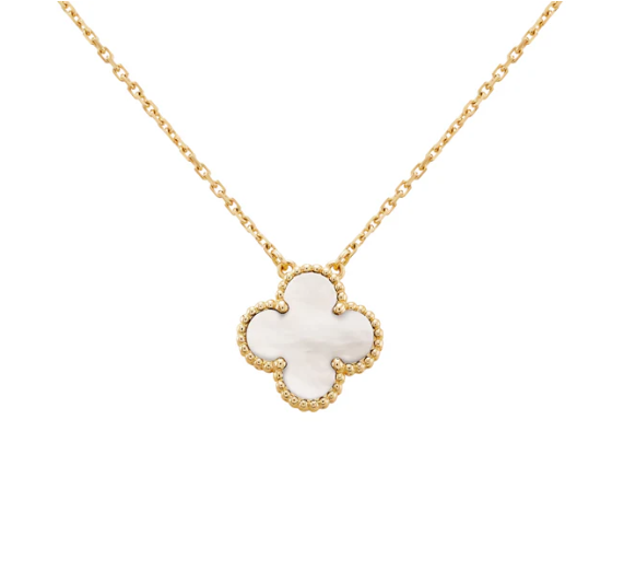 925 Sterling Silver Clover Gold Necklace