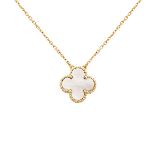 925 Sterling Silver Clover Pearl Necklace