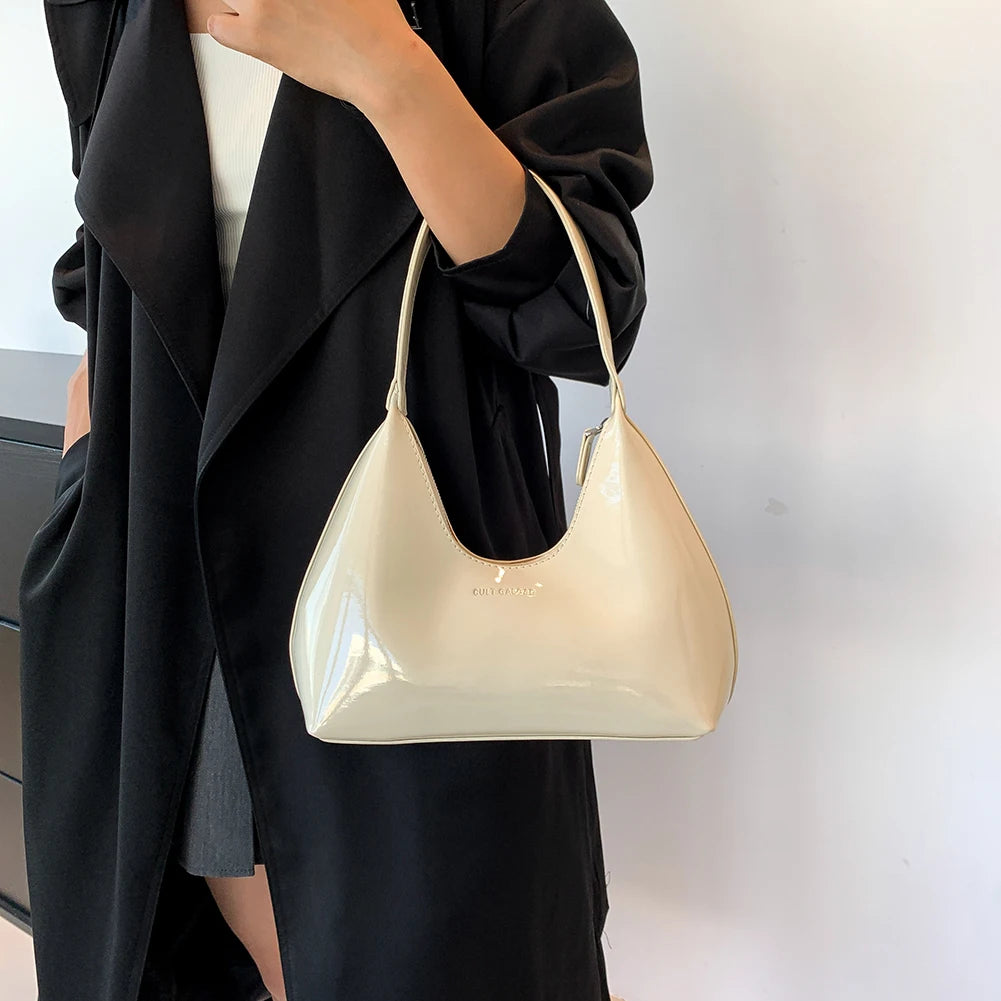 Patent Leather Versatile Fashion Shoulder Bag